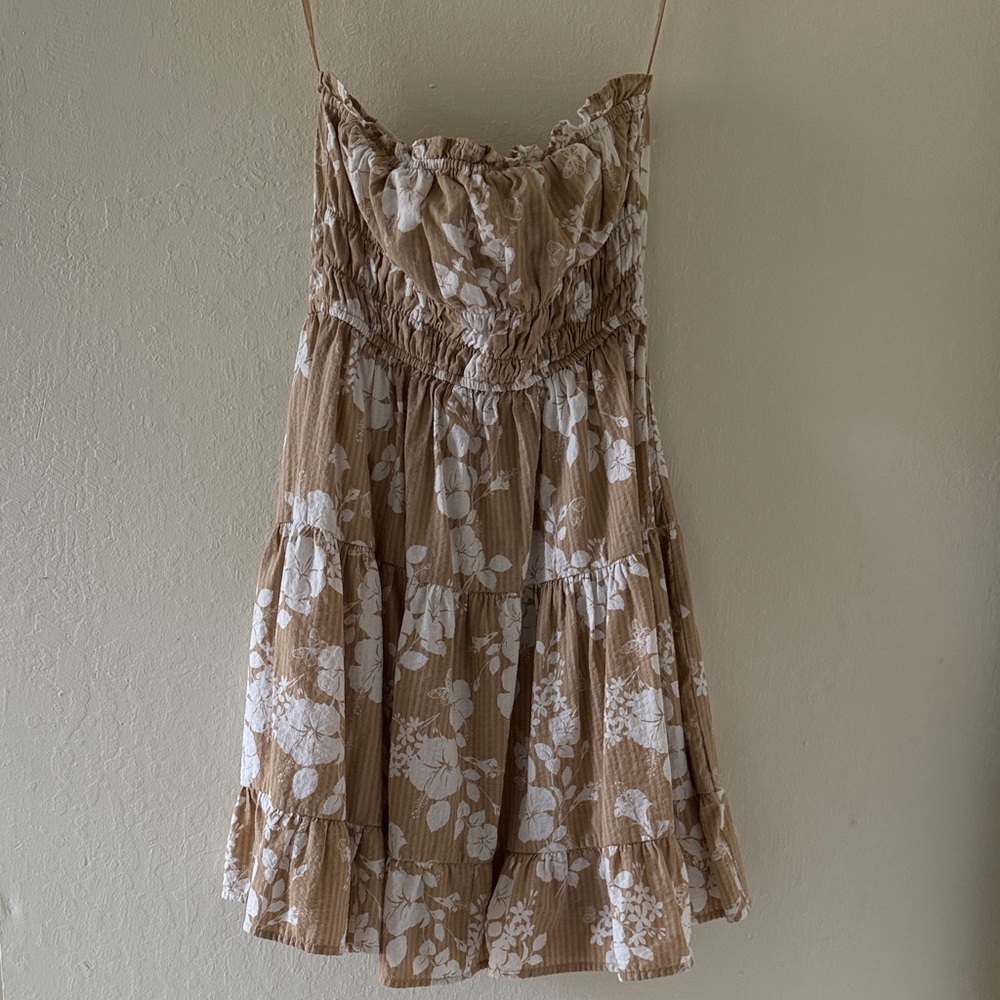 Aeropostale Floral Strapless Dress